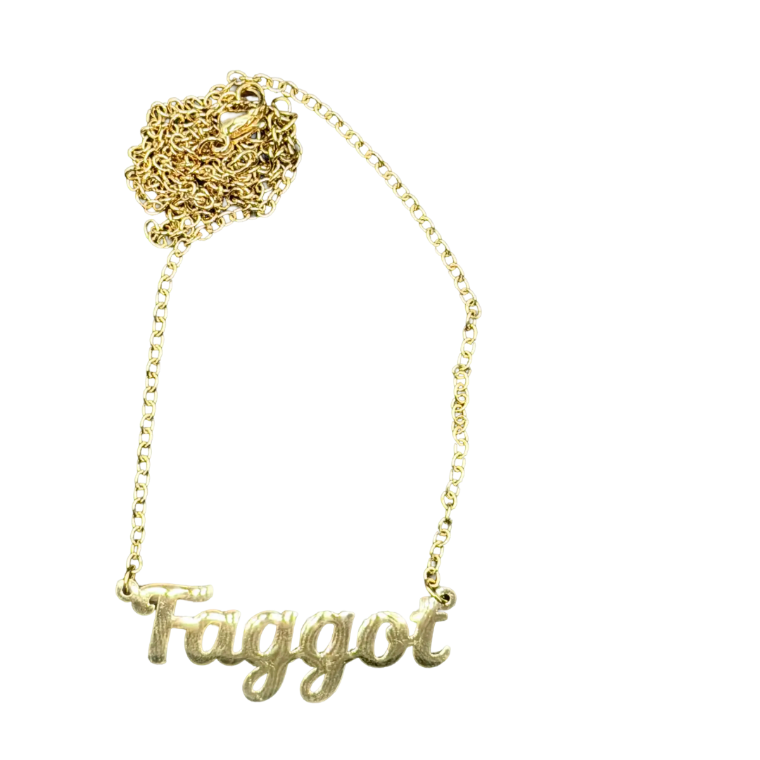 HOLR Statement Necklace Faggot in Gold